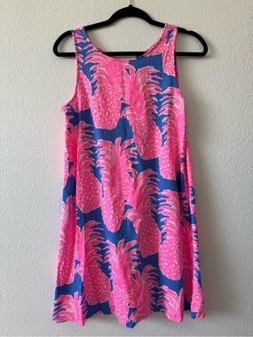 Lilly Pulitzer Pink & Blue Pineapple Print Dress
